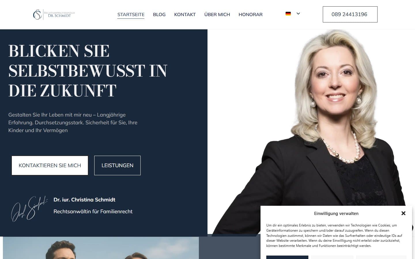 Kanzlei Dr. Schmidt Website